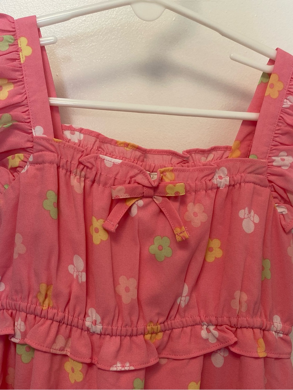 Janie and Jack x Disney Minnie Mouse Daytrip Chiffon Sundress, Bright Pink, 6 - Picture 3 of 13